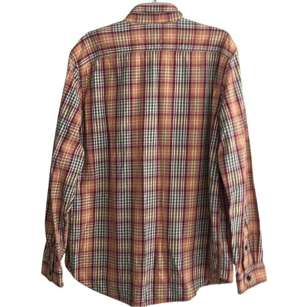 Eddie Bauer Woven Heavy Cotton Plaid Workwear Shirt Mens Sz XL Outdoors Gorpcore - Picture 6 of 14